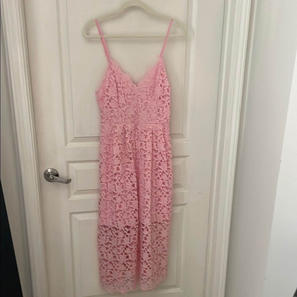 Astr Pink Lace Dress